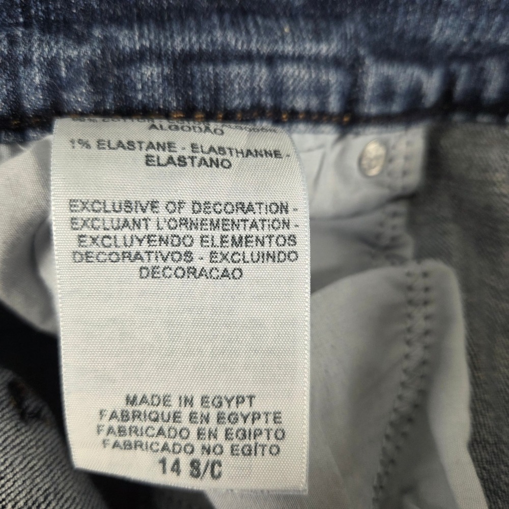 Levis 515 Bootcut Jeans Womens14 S/C Blue Stretch Denim Dark Wash Mid Rise Flare - Picture 3 of 16